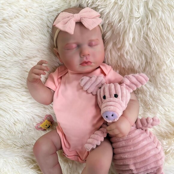 🆕20Inch Full Body Viny Newborn Baby Poseable Limbs Cute Girl Loulou Reborn Baby - Picture 2 of 7